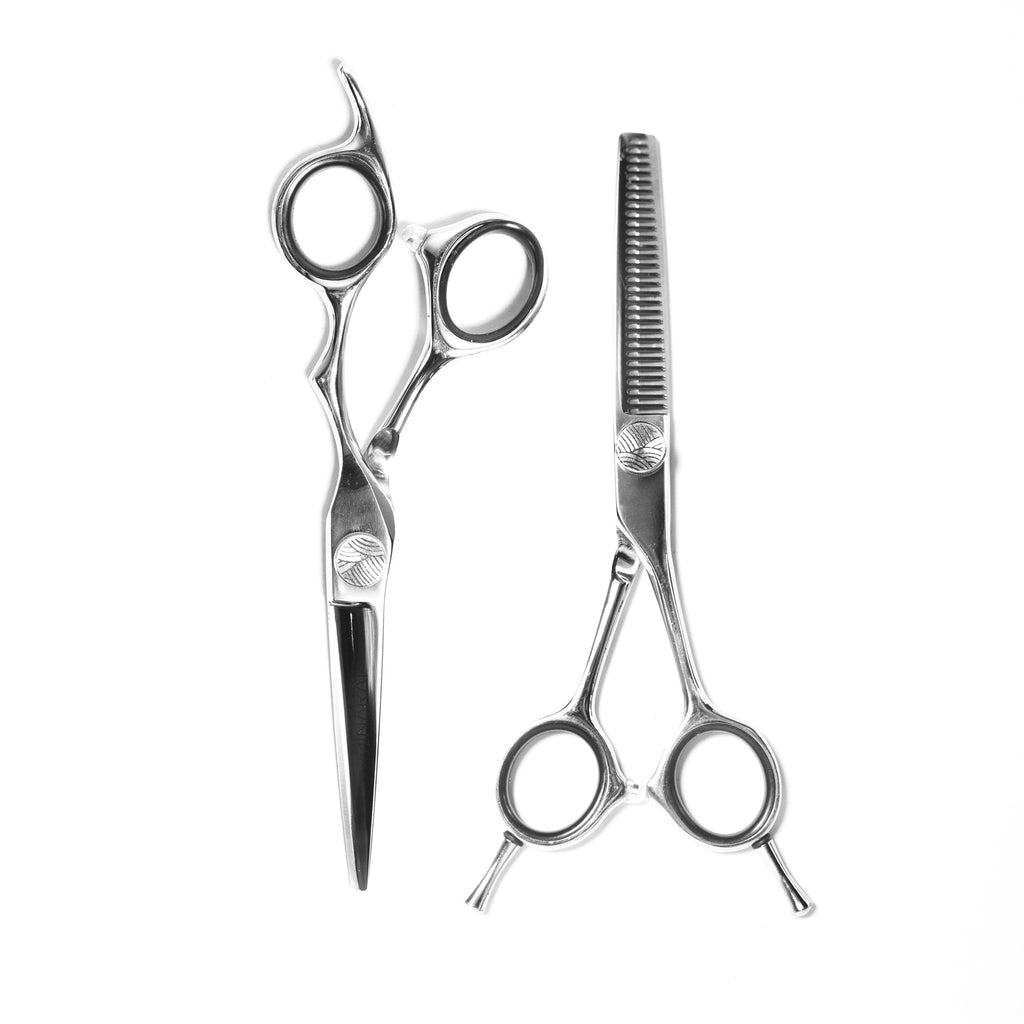 Best Japanese steel apprentice hairdressing hair barber scissor sets. OBU.